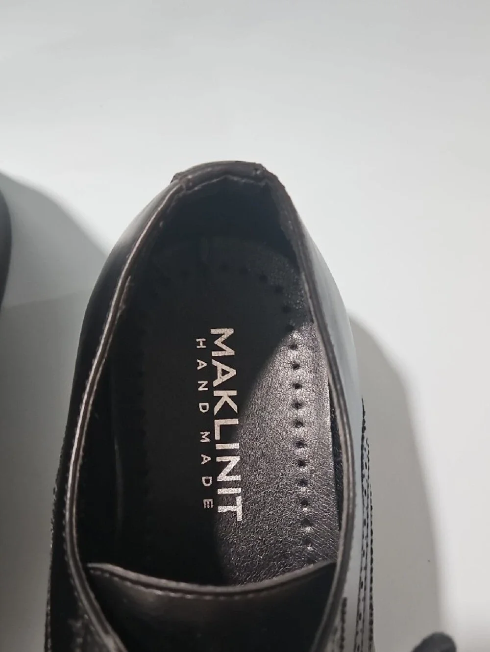 Men's Black Leather Derby Dress Shoes Classic Lace-Up. Handmade 40=size 7 Bin 11